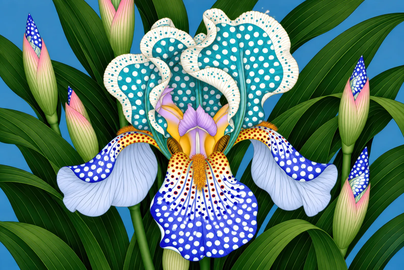 Blue Iris — landscape