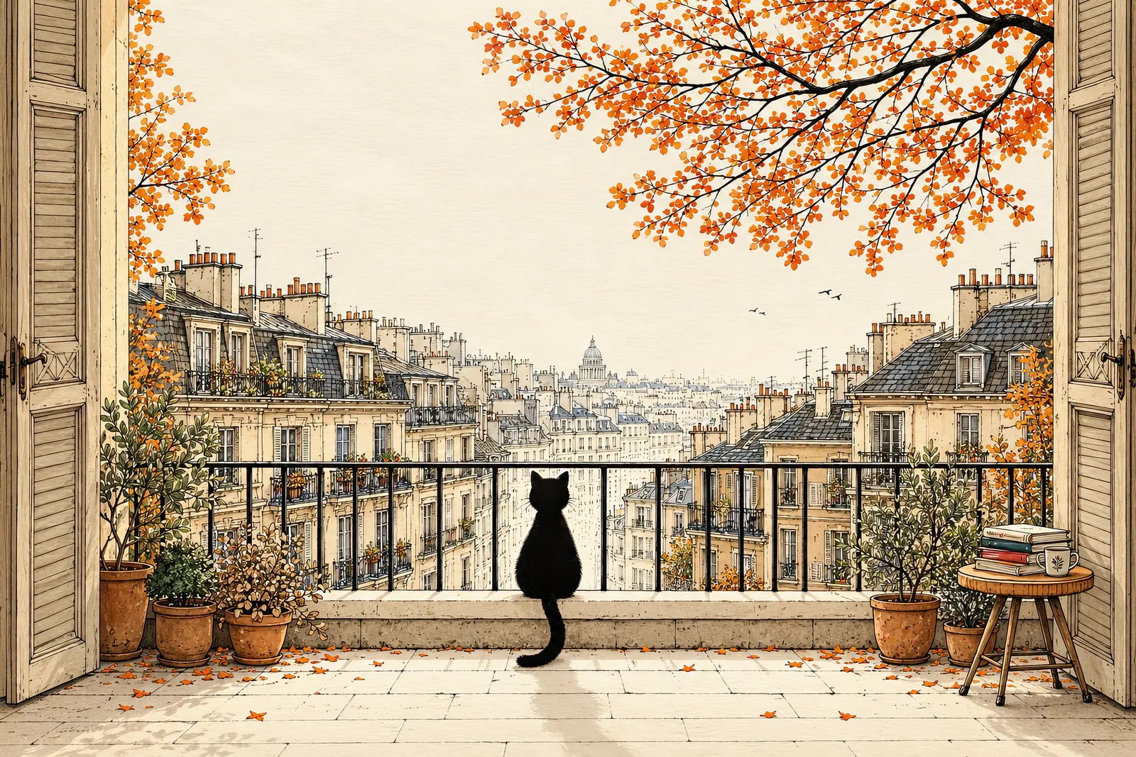 Parisian Cat — landscape