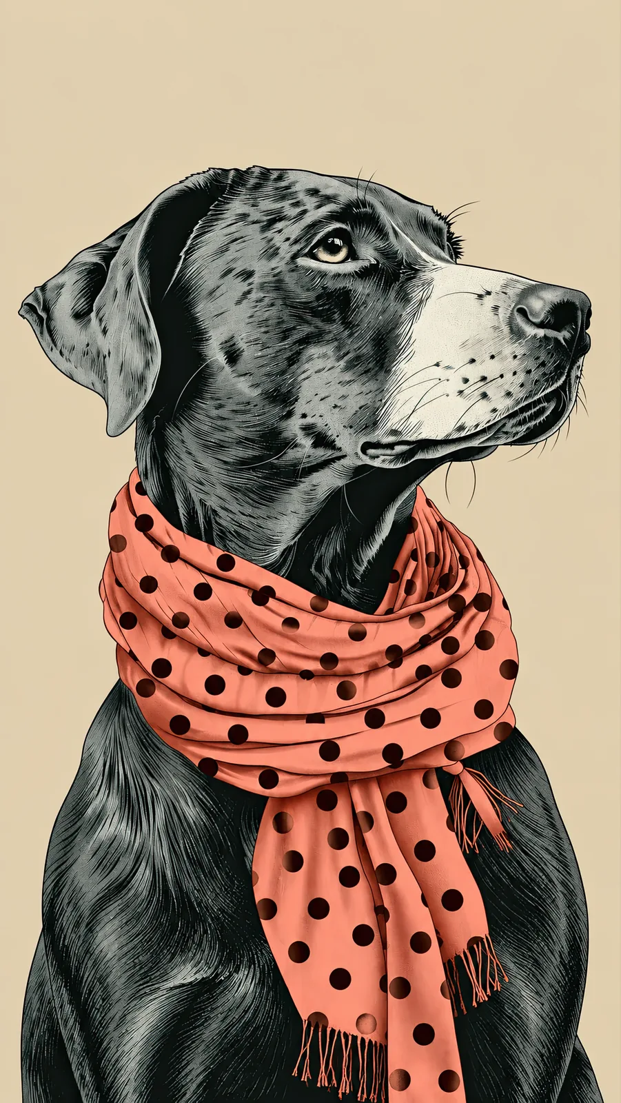 Polka-Dot Pup — portrait
