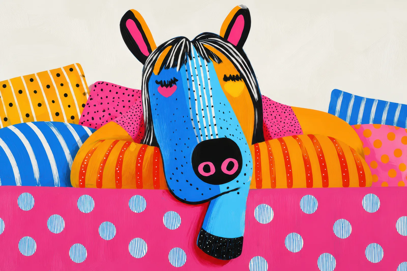 Zebra Siesta — Playful Folk — landscape edition