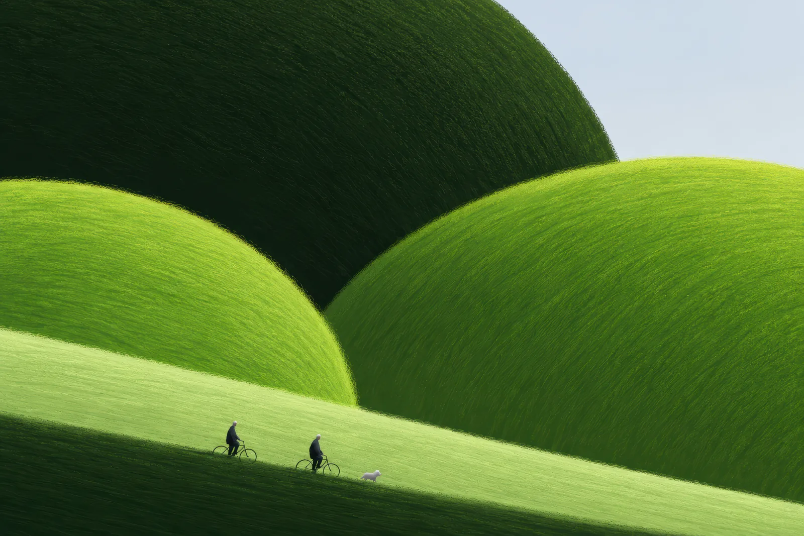 Green Hills & Little Companions — Verdant Calm — landscape edition