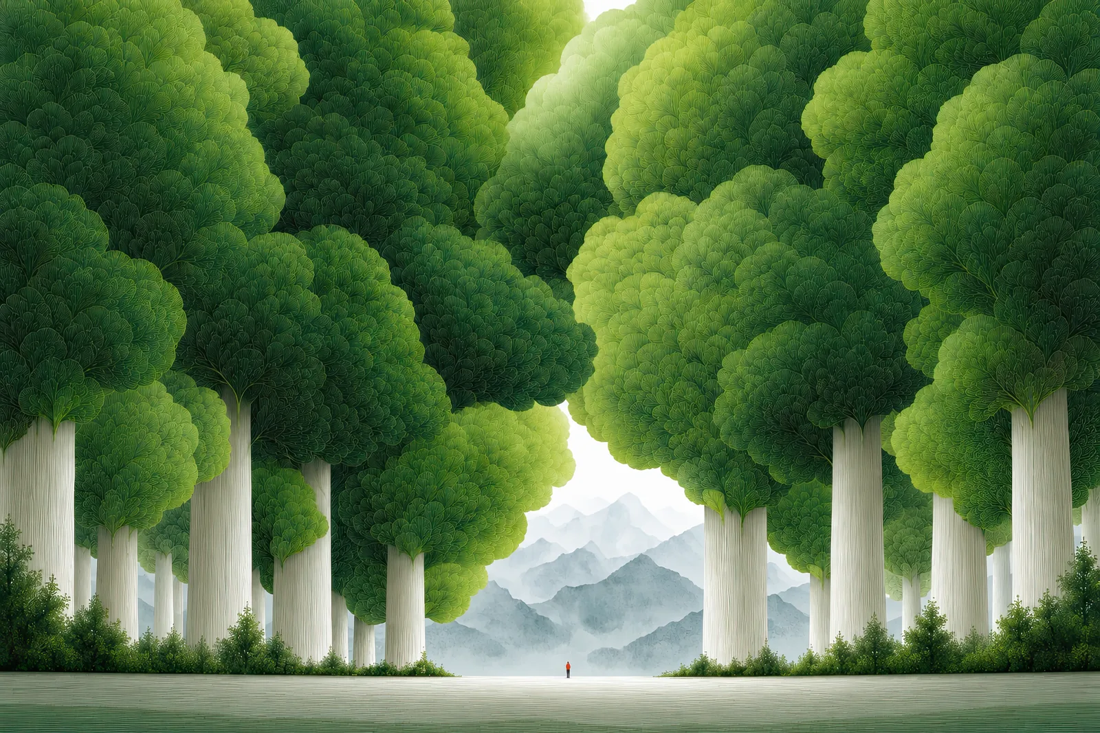 The Quiet Wanderer — Verdant Calm — landscape edition